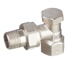 Клапан (вентиль) запорный угловой Oventrop Combi 2 (1091062) 1/2 НР(ш) х 1/2 ВР(г) для радиатора