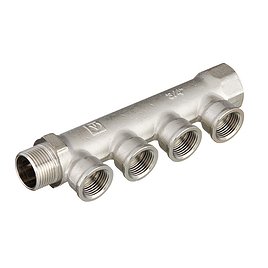Коллектор VALTEC (VTc.550.N.0504) 3/4 ВР(г) х 4 выхода 1/2 ВР(г) х 3/4 НР(ш)