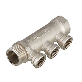 Коллектор VALTEC (VTc.550.N.0603) 1 ВР(г) х 3 выхода 1/2 ВР(г) х 1 НР(ш)
