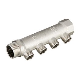 Коллектор VALTEC (VTc.500.N.0604) 1 ВР(г) х 4 выхода 1/2 НР(ш) х 1 НР(ш)