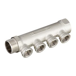Коллектор VALTEC (VTc.550.N.0604) 1 ВР(г) х 4 выхода 1/2 ВР(г) х 1 НР(ш)