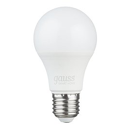 Лампа светодиодная Gauss Smart Home (1180112) 10 Вт E27 груша А60 2700-6500К теплый/холодный белый свет 220 В матовая RGBW