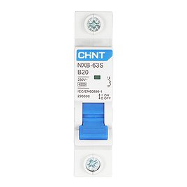 Автоматический выключатель Chint NXB-63S (296698) 1P 20А тип В 4,5 кА 230 В на DIN-рейку