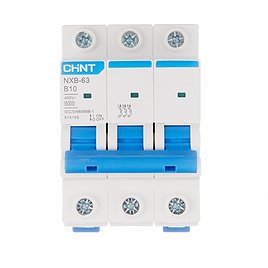 Автоматический выключатель Chint NXB-63 (814195) 3P 10А тип В 6 кА 400 В на DIN-рейку