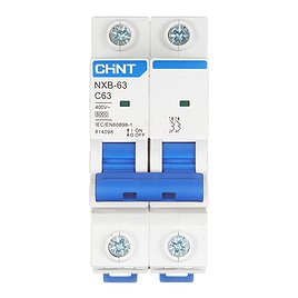 Автоматический выключатель Chint NXB-63 (814098) 2P 63А тип С 6 кА 400 В на DIN-рейку