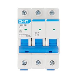 Автоматический выключатель Chint NXB-63 (814199) 3P 32А тип В 6 кА 400 В на DIN-рейку