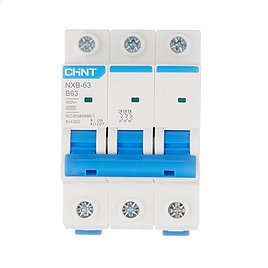 Автоматический выключатель Chint NXB-63 (814202) 3P 63А тип В 6 кА 400 В на DIN-рейку