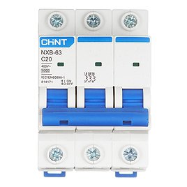 Автоматический выключатель Chint NXB-63 (814171) 3P 20А тип С 6 кА 400 В на DIN-рейку