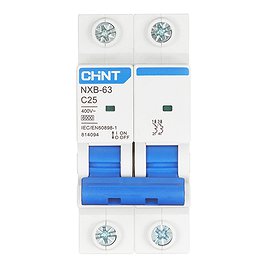 Автоматический выключатель Chint NXB-63 (814094) 2P 25А тип С 6 кА 400 В на DIN-рейку