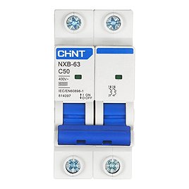 Автоматический выключатель Chint NXB-63 (814097) 2P 50А тип С 6 кА 400 В на DIN-рейку