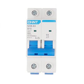 Автоматический выключатель Chint NXB-63 (814117) 2P 10А тип В 6 кА 400 В на DIN-рейку