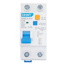 Автомат дифференциальный Chint NXBLE-63Y (105542) 16А 30 мА 1P+N тип АС 4 кА компактный