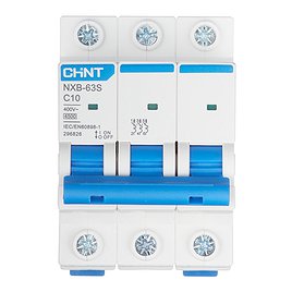 Автоматический выключатель Chint (296826 Chint) 3P 10А тип С 4,5 кА 400 В на DIN-рейку