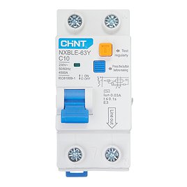 Автомат дифференциальный Chint NXBLE-63Y (105541) 10А 30 мА 1P+N тип АС 4 кА компактный