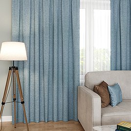 Штора искусственный лен голубая 180х260 см Legrand (58088963)