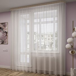 Тюль искусственный лен белый 300х260 см Legrand