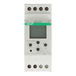 Реле времени модульное F&F PCZ-525 (EA02.002.005) 230 В 16 А тип AC 4P+N