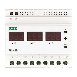 Переключатель F&F PF-451-1 для резервирования сети на 6 модулей пластиковый IP20 светло-серый