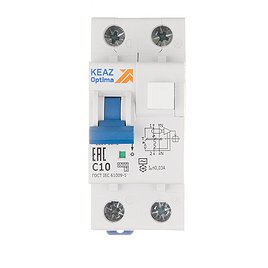 Автомат дифференциальный КЭАЗ (103506) 2P 10А 6 кА 220 В на DIN-рейку