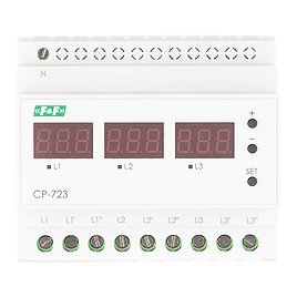 Реле напряжения модульное F&F CP-723 (EA04.009.015) 3х230 В 63 А тип AC 9P+N