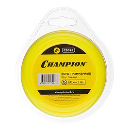Леска для триммера Champion Star (C5025) звезда 2,4 мм х 12 м желтый