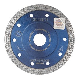 Диск алмазный по керамограниту Hilberg Hard Materials X-type (HM402) 125x22,23x1,2 мм турбо ультратонкий сухой рез