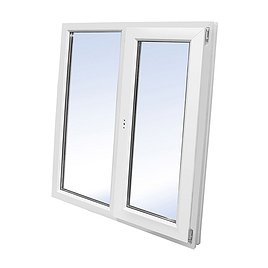 Пластиковое окно VEKA Softline 70 1160х1200 мм 2 створки левая глухая правая поворотно-откидная двухкамерное с энергосбережением