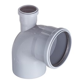 Отвод Valfex (23125150) d110х50 мм 87° пластиковый с выходом d50 мм прямой для внутренней канализации