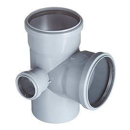 Крестовина Valfex (28111150) d110х110х50 мм 87° пластиковая двухплоскостная для внутренней канализации