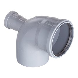 Отвод Valfex (23124150) d110х50 мм 87° пластиковый с выходом d50 мм фронтальный для внутренней канализации