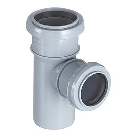 Тройник Valfex d50х40 мм 87° пластиковый для внутренней канализации