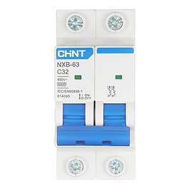 Автоматический выключатель Chint NXB-63 (814095) 2P 32А тип С 6 кА 400 В на DIN-рейку