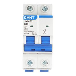 Автоматический выключатель Chint NXB-63 (814092) 2P 16А тип С 6 кА 400 В на DIN-рейку