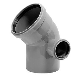 Отвод Valfex (23112150) d110х50 мм 45° пластиковый с выходом d50 мм правый для внутренней канализации