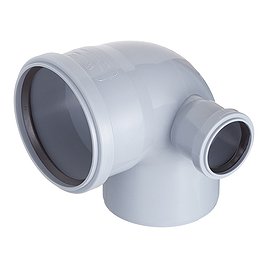 Отвод Valfex (23122150) d110х50 мм 87° пластиковый с выходом d50 мм правый для внутренней канализации