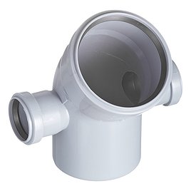 Отвод Valfex (23113150) d110х50 мм 45° пластиковый с выходом d50 мм универсальный для внутренней канализации