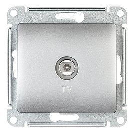 Розетка телевизионная Systeme Electric Glossa GSL000393 одиночная скрытая алюминий