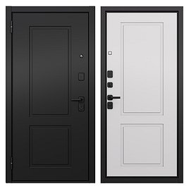 Дверь входная Buldoors Дрейк левая черный матовый - белый софт 960х2050 мм