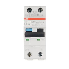 Автомат дифференциальный ABB DS201 (2CSR255080R1164) 16А 30 мА 2P тип АС 6 кА
