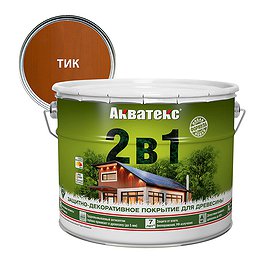 Антисептик Акватекс 2 в 1 биозащитный для дерева тик 9 л