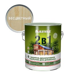 Антисептик Акватекс 2 в 1 биозащитный для дерева бесцветный 2,7 л
