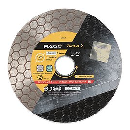 Диск алмазный по керамограниту Rage Furious (600127) 125x22,2x1,4 мм сплошной мокрый рез