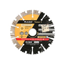 Диск алмазный универсальный Rage Furious (600128) 125x22,2x2 мм турбо мокрый рез