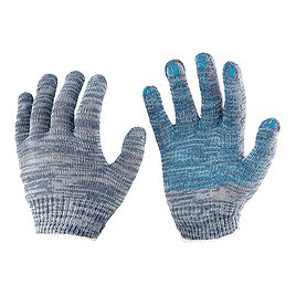 Перчатки х/б 4 нити с ПВХ покрытием графит 9 (L) (5 пар)