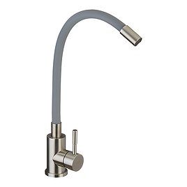 Смеситель для кухни Esko Kitchen серый/никель с гибким изливом однорычажный (K44 G)