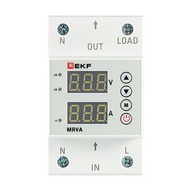 Реле напряжения модульное EKF PROxima (MRVA-63A) 230 В 63 А тип AC 4P+N с дисплеем
