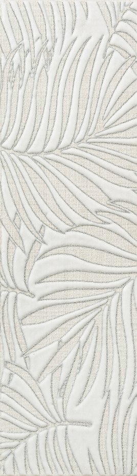 Плитка бордюр Kerama Marazzi Тессуто листья серая 250x77x8 мм