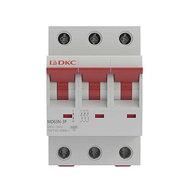 Автоматический выключатель модульный DKC Yon Max MD63N 3P 10А тип C 6 кА 400 В (MD63N-3PC10)