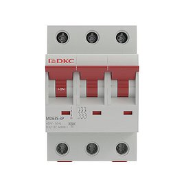 Автоматический выключатель модульный DKC Yon Max MD63S 3P 32А тип C 4,5 кА 400 В (MD63S-3PC32)
