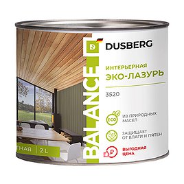 Эко-лазурь Dusberg Balance для дерева бесцветная шелковисто-матовая 2 л